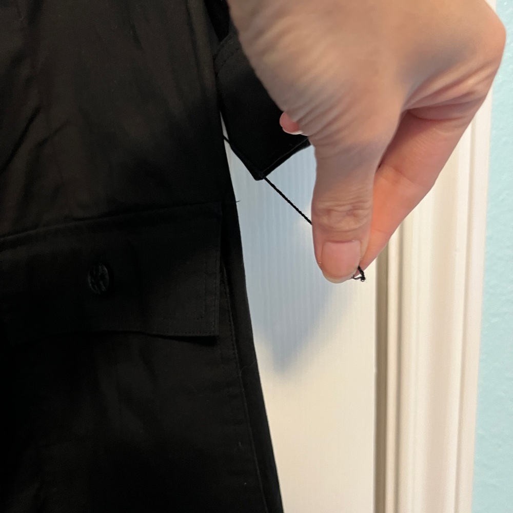 Chicos Black Button-Up Shirt Dress Chicos Size 2 = 12 - Picture 5 of 10